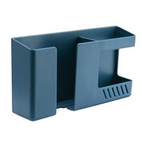Wall Mount Organizer Sturdy ABS Cable Slot Simple Stylish Easy to Install Wall Remote Holder for mėlyna