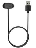 Dokas-kroviklis adapteris Huami Amazfit T-Rex pro Bip U/GTR2/GTR 2e/GTS2/Pop pro/Zepp E išmaniesiems laikrodžiams, USB įkrovimo kabelis black