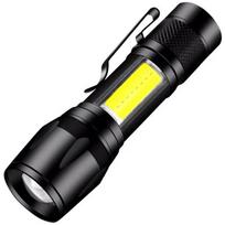 LED Mini Žibintuvėlis Type-C Įkraunamas Kišeninis Priartinamas Žibintuvėlis 3 Apšvietimo Režimai Tinka Lauko Žygiams Kempingui Žvejybai Mini plastic flashlight