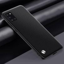 Prabangus PU odos dėklas Samsung Galaxy A31 telefonui, galinis dangtelis, matinis silikoninis, atsparus smūgiams, apsauginis telefono dėklas Samsung A31 Coque For Samsung A31 juoda