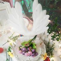 Angel Wings Cake Toppers Vestuvių Cupcake Cake Vėliavos Vakarėlio dekoravimas Su gimtadieniu