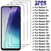 3 vnt. ekrano apsauginė plėvelė Xiaomi Redmi 13C 14C 12C 10C 9C grūdintas stiklas Redmi 7 7A 8 8A 9 9AT 9A 9C 10 10A pilnai dengiantis stiklas Redmi Note 10 Pro gryna