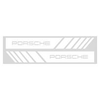 2 vnt. Automobilio juostelių lipdukai Galinio vaizdo veidrodėlio atspindiniai vinilo lipdukai Dekoracija Porsche Cayenne Panamera Macan Boxster 911 Carrera-GT 944 918 917 balta