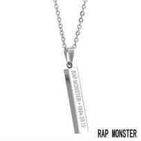 Bts Metalinis Geometrinis Karoliai Nerūdijančio Plieno O Grandinėlė Moteriškas Mados Aksesuaras Rap Monster Collier