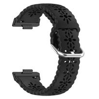 Silicone Strap Compatible With Huawei Smart Watch Fit 4 Pro Men Women Classic Clasp Bracelet for Huawei Fit 3 4 Two Colors Watch Band Huawei Fit 3 &Black juoda