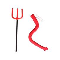 Halloween Devil Horns Headband and Tail and Choker Scepter Halloween Cosplay Costume Party Accessories for Adult
