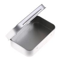 95*60*20mm Metalinė skardinė atidaroma laikymo dėžutė dėklas organizatorius monetoms saldainiams raktams 10.3*6.8*2.9