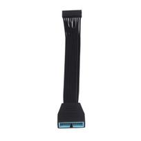 USB 3.0 Header prailginimo laidas pagrindinei plokštei 19/20 kontaktų Male į Female vidinis prailginimo laidas USB 3.0 19 kontaktų 20 kontaktų prailgintuvo adapteris 15cm