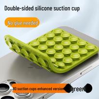 Double-Sided Silicone Suction Cup: Non-Slip, Self-Adhesive, Square-Grain Design žalia