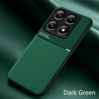 For Xiaomi 14T Pro 5G Luxury Leather Phone Case for Xiaomi 14 15 Ultra Mi 13T Xiaomi 15T 17 Pro Max Car Magnetic Holder Cover Xiaomi 14T Pro 5G žalia