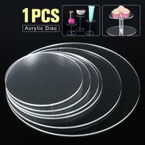 Skaidri apvali akrilinė torto padėklas - Daugkartinio naudojimo plexiglass padėklas Diameter 10cm
