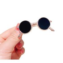 Y2k 90s Aesthetic Black Lens Sunglasses Hairpin for Woman Cute Charm Hair Clip