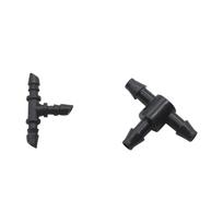 3mm, 4mm žarnos trišakis jungiklis laistymo santechnikos vamzdžių jungiamoji detalė T formos vamzdelio adapteris žarnos jungtis 3 krypčių skirstytuvas 20 vnt. Connect 3mm hose