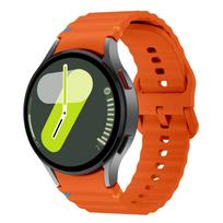 Originalus silikoninis dirželis Samsung Galaxy Watch 7 44mm 40mm FE diržas Apyrankė Galaxy Watch 4 6 Classic 5 pro juosta 43mm 47mm 45mm Galaxy 5 40mm 44mm oranžinė