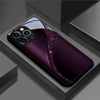 Violetinė Juoda Blizganti Išlenkta Žvaigždėtas Raštas Grūdintas Stiklas Juodas Telefono Dangtelis Samsung Galaxy S25 S24 S23 Ultra Plus FE Galaxy S24 FE black