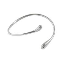 Arm Bracelet Liquid Shape Opening Adjustable Alloy Solid Color Polished Anti-slip Arm Decoration Bangle Shopping Arm Cuff Party Dating Wear Jewelry