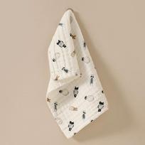 6-Layer Pure Cotton Gauze Baby Bib & Towel 25x25 cm