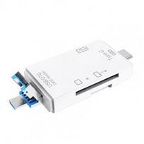 6 In 1 SD USB Type C Card Reader USB 2.0 TF/Mirco SD Smart Memory OTG Flash Drive Cardreader Adapter without TF Card balta