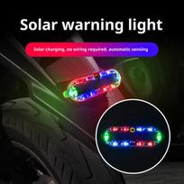 1/2/4Pcs Wireless Led Solar Strobe Light Waterproof For Motorcycle Car Bike Truck Anti-Collision Warning Light Signal Lamp as the picture