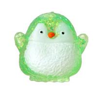 Squeeze Toy Translucent Glitter Powder Soft Slow Rebound Toy Cute Penguin Shape Squeeze Ball Portable Safe Stress Relief Toy žalia