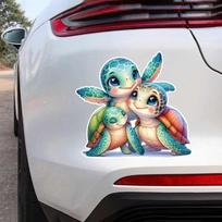 Mielas jūrų vėžlys automobilio lipdukas vinilinė decal atspari vandeniui galinio lango motociklo kemperio buferio sunkvežimio nešiojamojo kompiuterio dekoracija TM320 15x13cm blue