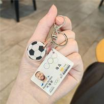 CR7 Messi Neymar Mbappé World Cup Keychain & Card Pendant for Backpack Decoration