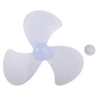 16 colių plastikinis ventiliatoriaus sparnas, trys mentės, su veržlės dangteliu, skirtas pastatomiems ventiliatoriams Fan blade + Nut