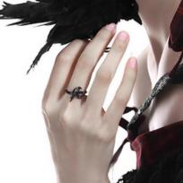 Žaidimas Meilė ir erdvė Sylus Cosplay Žiedai Crow Unisex Reguliuojamas atidaromas žiedas Priedai Papuošalai Dovanos Helovino rekvizitai Opening adjustable