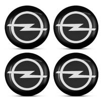 4 vnt. 56mm 60mm Automobilio ratlankio centrinis dangtelis Stebulės dangteliai Emblema 3D lipdukas Opel crosa d astra h insignia astra j zafira b mokkaastra vivaro astra g juoda