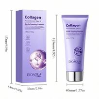 BIOAQUA Collagen Facial Cleanser Moisturizing Anti Wrinkles Anit-Aging Whitening Face Wash Foam Cleanser Facial Skin Care 100g