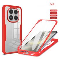 For Rdmi Note 15 14 13 Pro Plus Anti Shock And Anti Fall 360 Fully Wrapped Phone Case For Redmi Note 14S Transparent Phone Case Redmi Note 15 4G raudona