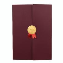 Popierinis vokas Laikiklis apdovanojimo pažymėjimui A4 Garbės apvalkalas Baigimo diplomo dėklas raudona