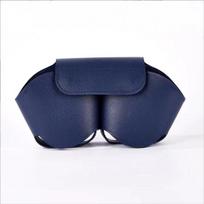 Headphone Carrying Case Bluetooth Over Ear Storage Bag Thickened Double Sided Leather Button Closure Protective Pouch One Size