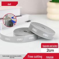 Deli Nylon Velcro Cable Organizer Strap pilka