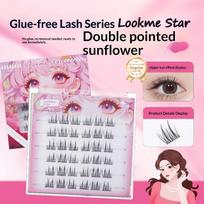 1 Set Fishtail Princess Lazy Eyelashes Natural Transparent Stem Large Capacity Glue-Free False Eyelashes