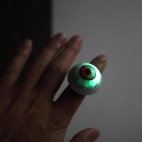 Kids' Halloween Glow-in-the-Dark Pumpkin, Bat, and Skull Prank Rings One Size