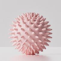 Foot Massage Ball With Spikes Pilates For Feet Yoga Sports Fitness Muscle Relaxation Massage Ball Plantar Fasciitis Therapy Ball rožinė