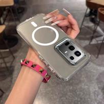 Case for infinix NOTE 50S 5G,50X 5G,50 Pro+ 5G,50 Pro 4G,50 Minimal Semi-Transparent Magnetic Casing Raised Electroplated Lens Bezel Anti-Slip infinix NOTE 50S 5G