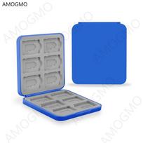 AMOGMO Switch Controller Game and TF Card Storage Holder with 12 Slots mėlyna