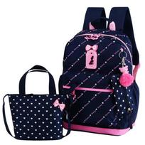 Orthopedic Primary Backpacks For Girls School Bags 3 Pcs/Set Schoolbag Dot Printing Schoolbag teenagers bookbag Rucksack Moch