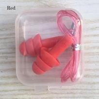 Pool Accessories Soft Silicone Noise Reduction Ear Plugs Hearing Protection Swimming Ears Protector raudona