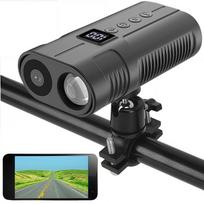 HD Sports Camera Bicycle Headlight: Outdoor Cycling, Mountain Bike, Road Recorder, Flashlight Cam QS3 gray