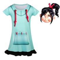 Cosplay Vanellope Children'S Performance Halloween Costume 140 blue