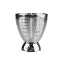 JUSTINLAU 6OZ/180ML Cocktail Jigger Eggs-Shaped Bar Measuring Cup for Whiskey Wine Stainless Steel Bar&Cocktail Glass with Scale sidabras