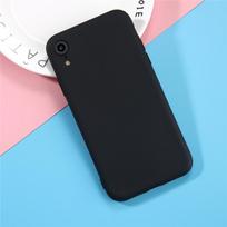 Paprastas vienspalvis telefono dėklas iPhone X 8 7 6 6s Plus 5 5s SE XS Max XR X Matte Candy TPU silikonas iPhone 5 5s SE juoda