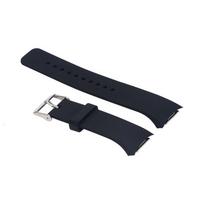 Silikoninis laikrodžio dirželis, skirtas Samsung Gear S2 R720 SM-R720 išmaniojo laikrodžio apyrankei juoda