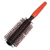Plastic Handle Curly Hair Styling Round Bristles Brush Comb Rolling Style