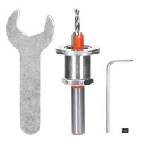 8mm Shank Carbide Countersink Woodworking Router Bit 2.5-10.5mm Hight Adjustable Milling Cutter 4.0mm įvairiaspalvis