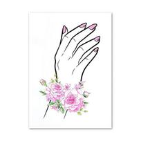 Nordic Fashion Girl Nail Grožio salono Pincetai Sienų Menas Drobės Tapyba Plakatai Ir Spaudiniai Sienų Paveikslėliai Svetainės dekoravimui 21X30cm No Frame white
