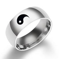 Yin Yang poros aksesuarai Tai Chi rašto žiedai senoviniai papuošalai sužadėtuvių mados žiedai 6 sidabras